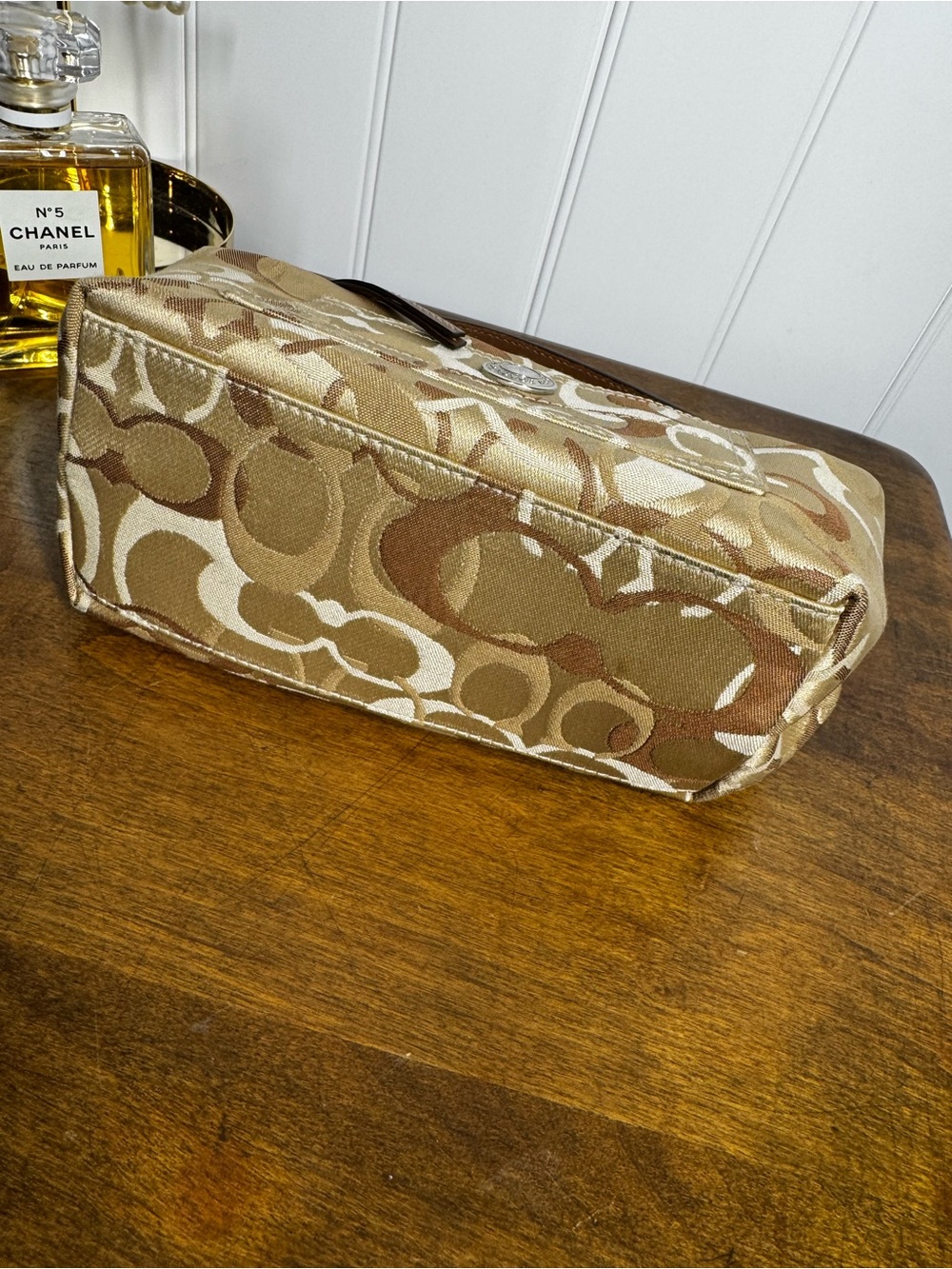 Coach Y2K Trendy Mini Satchel in Tan and Cream Signature Canvas - Picture 6 of 12